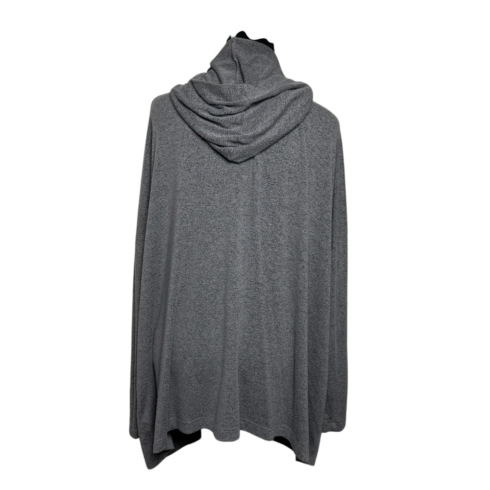 Young Fabulous & Broke Gray Cardigan Women’s L  Hooded Open Front Long Pockets - Picture 5 of 8